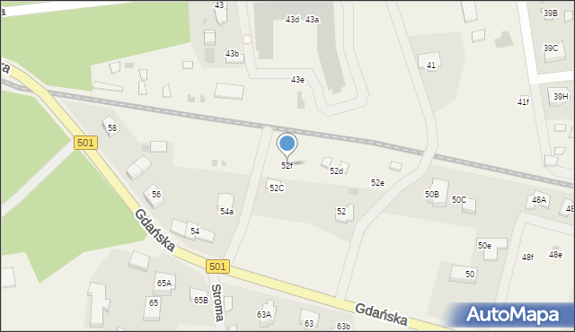 Jantar, Gdańska, 52f, mapa Jantar