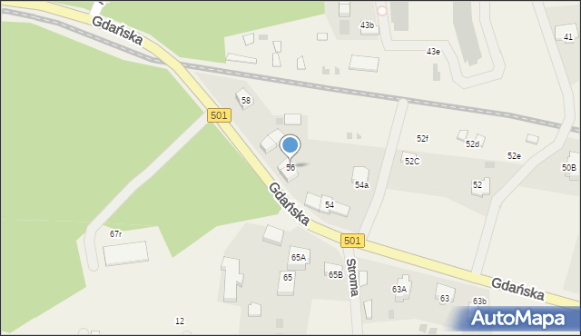 Jantar, Gdańska, 56, mapa Jantar