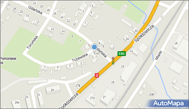 Jelenia Góra, Gdańska, 3, mapa Jelenia Góra