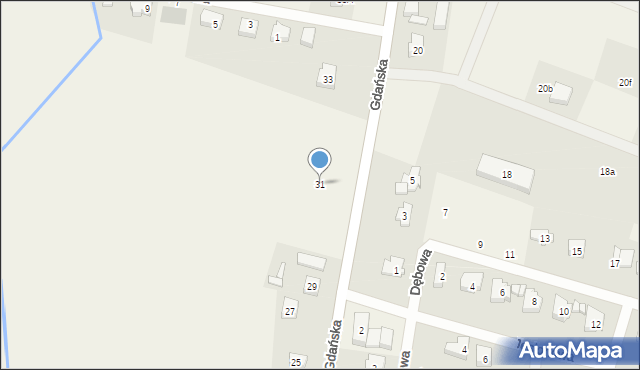 Kaczki, Gdańska, 31, mapa Kaczki