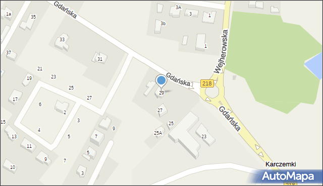 Karczemki, Gdańska, 29, mapa Karczemki
