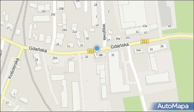 Kartuzy, Gdańska, 30, mapa Kartuzy