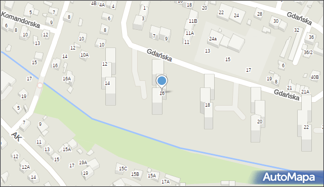 Katowice, Gdańska, 16, mapa Katowic