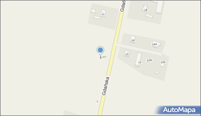 Kleszczewo, Gdańska, 9, mapa Kleszczewo