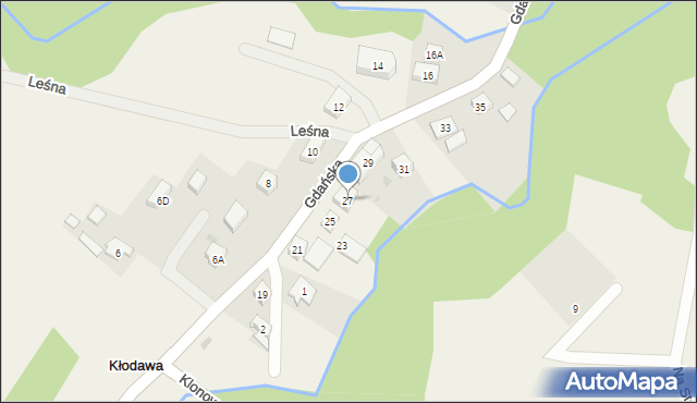 Kłodawa, Gdańska, 27, mapa Kłodawa