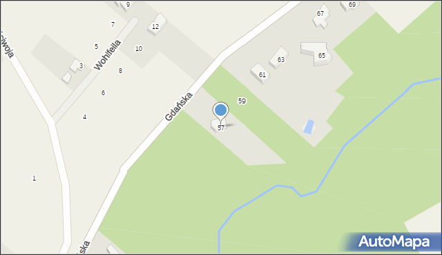 Kłodawa, Gdańska, 57, mapa Kłodawa