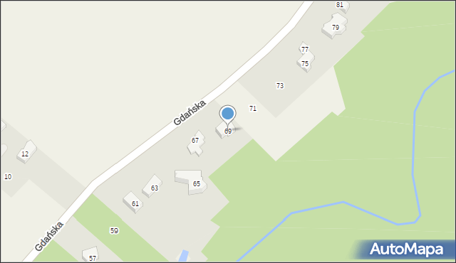 Kłodawa, Gdańska, 69, mapa Kłodawa