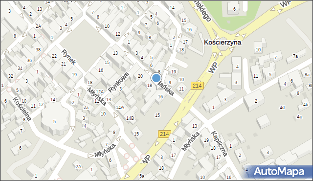 Kościerzyna, Gdańska, 17, mapa Kościerzyna