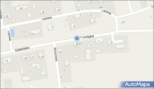 Koszwały, Gdańska, 11, mapa Koszwały
