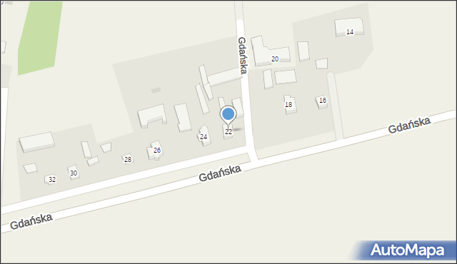 Koszwały, Gdańska, 22, mapa Koszwały