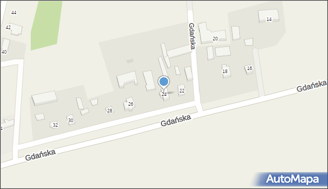 Koszwały, Gdańska, 24, mapa Koszwały