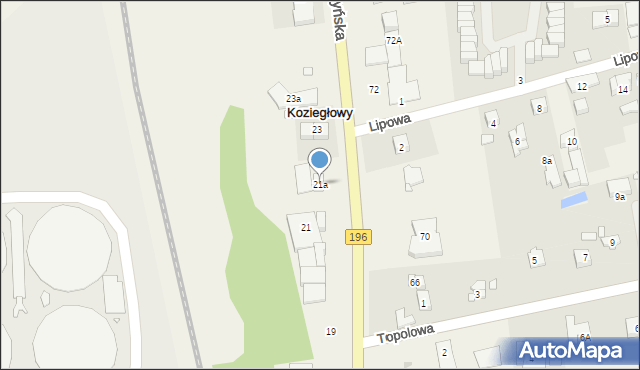 Koziegłowy, Gdyńska, 21a, mapa Koziegłowy