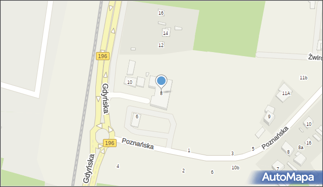 Koziegłowy, Gdyńska, 8, mapa Koziegłowy