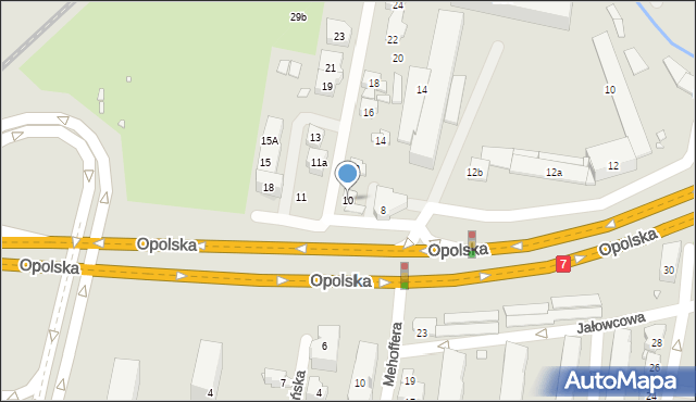 Kraków, Gdyńska, 10, mapa Krakowa