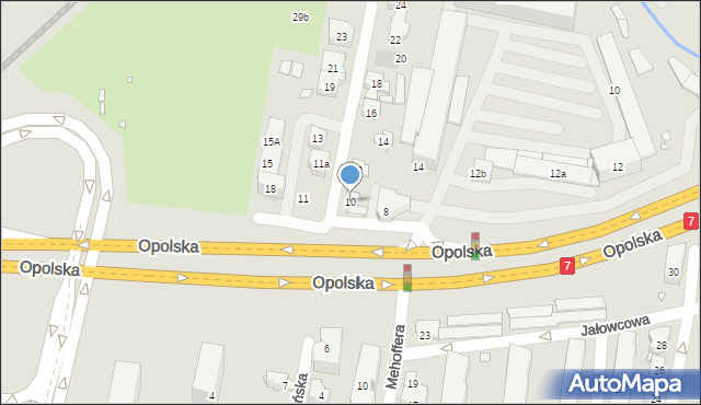 Kraków, Gdyńska, 10, mapa Krakowa