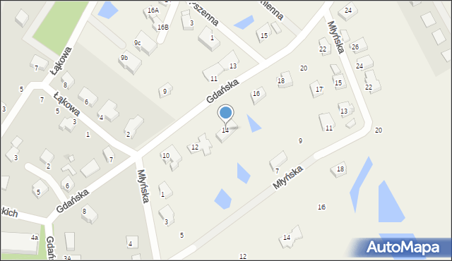 Krężoły, Gdańska, 14, mapa Krężoły