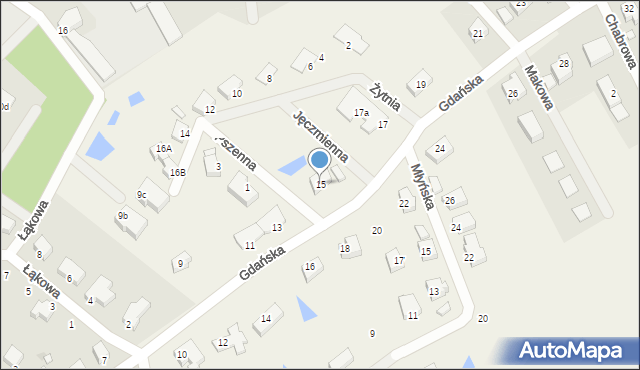 Krężoły, Gdańska, 15, mapa Krężoły