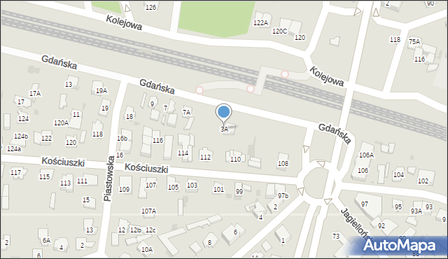 Legionowo, Gdańska, 3A, mapa Legionowo
