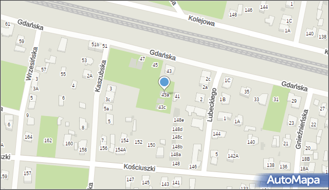 Legionowo, Gdańska, 43a, mapa Legionowo