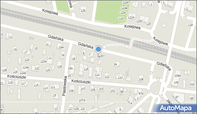 Legionowo, Gdańska, 7A, mapa Legionowo