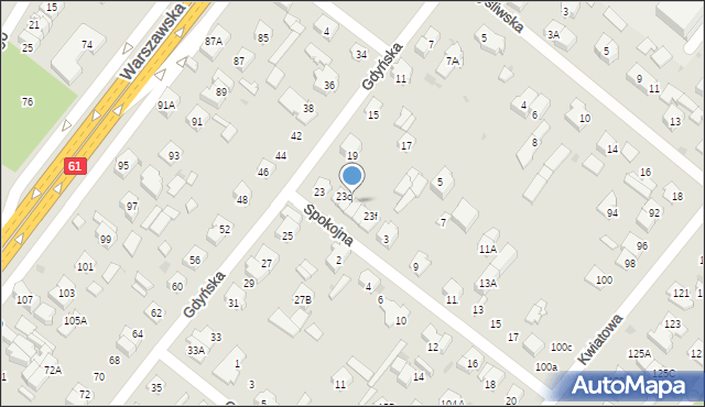 Legionowo, Gdyńska, 23d, mapa Legionowo