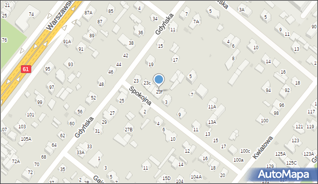 Legionowo, Gdyńska, 23f, mapa Legionowo