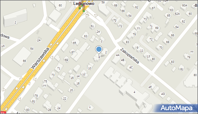 Legionowo, Gdyńska, 4, mapa Legionowo