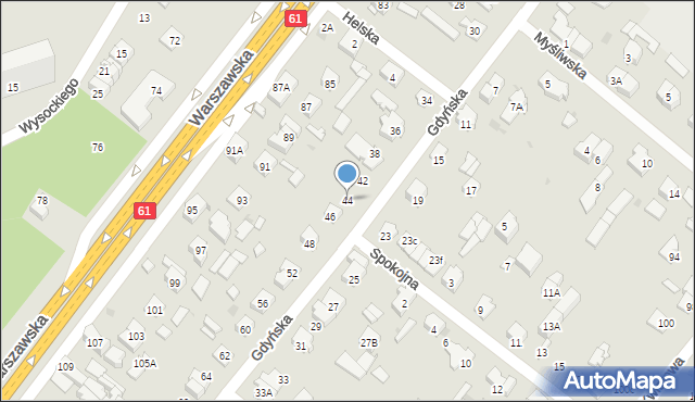 Legionowo, Gdyńska, 44, mapa Legionowo