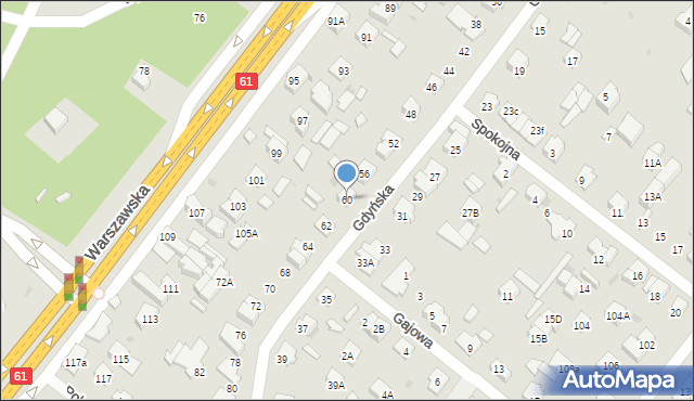 Legionowo, Gdyńska, 60, mapa Legionowo