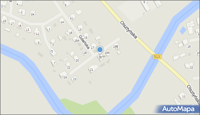 Lidzbark Warmiński, Gdańska, 19, mapa Lidzbark Warmiński