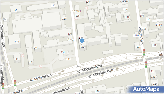 Łódź, Gdańska, 132, mapa Łodzi