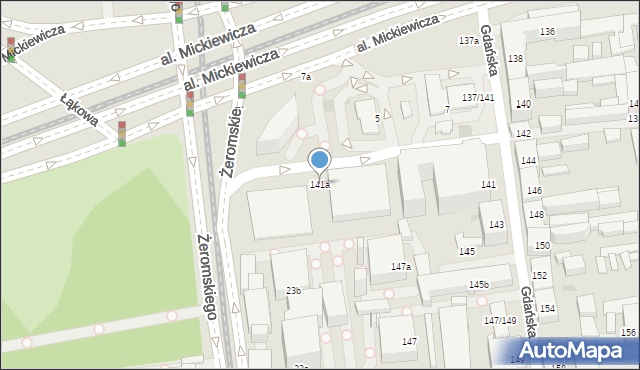 Łódź, Gdańska, 141a, mapa Łodzi