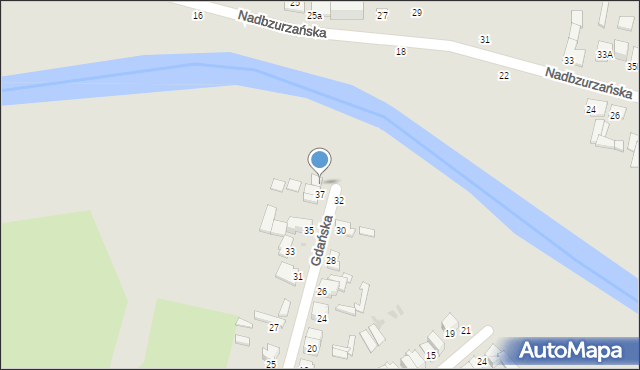 Łowicz, Gdańska, 39, mapa Łowicza
