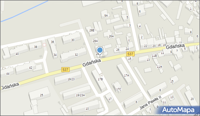 Lubawa, Gdańska, 28D, mapa Lubawa