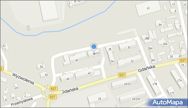 Lubawa, Gdańska, 38, mapa Lubawa