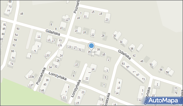 Lublin, Gdańska, 37, mapa Lublina