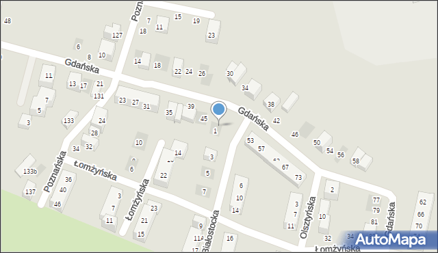 Lublin, Gdańska, 51, mapa Lublina