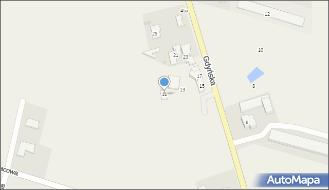 Małkowo, Gdyńska, 11, mapa Małkowo