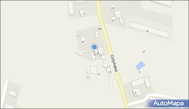 Małkowo, Gdyńska, 21, mapa Małkowo