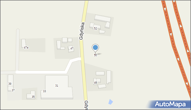 Małkowo, Gdyńska, 50, mapa Małkowo