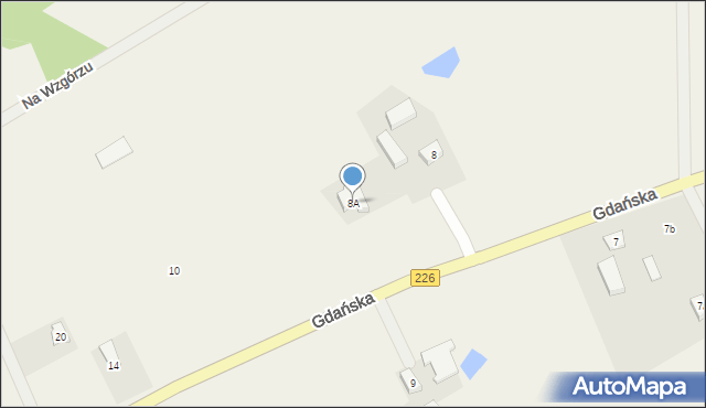 Mierzeszyn, Gdańska, 8A, mapa Mierzeszyn