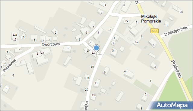 Mikołajki Pomorskie, Gdakowska, 14, mapa Mikołajki Pomorskie
