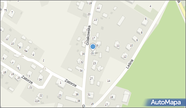 Mikołajki Pomorskie, Gdakowska, 21a, mapa Mikołajki Pomorskie