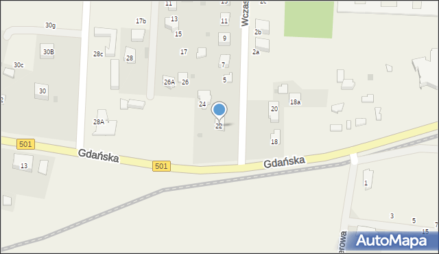 Mikoszewo, Gdańska, 22, mapa Mikoszewo