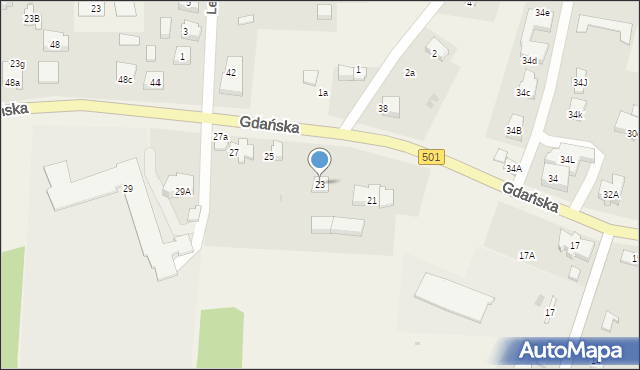 Mikoszewo, Gdańska, 23, mapa Mikoszewo
