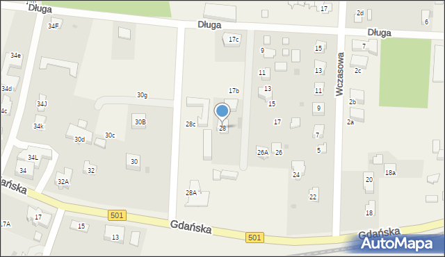 Mikoszewo, Gdańska, 28, mapa Mikoszewo