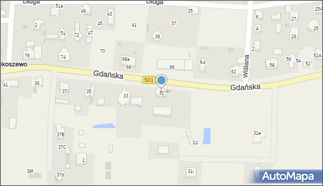 Mikoszewo, Gdańska, 31, mapa Mikoszewo