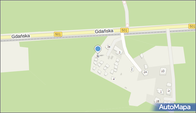 Mikoszewo, Gdańska, 3b, mapa Mikoszewo