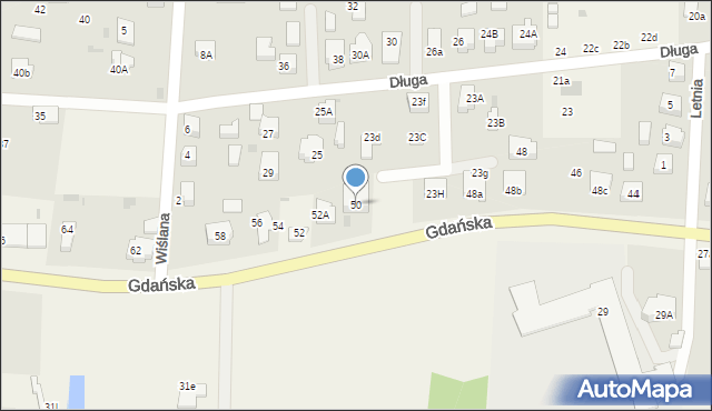 Mikoszewo, Gdańska, 50, mapa Mikoszewo