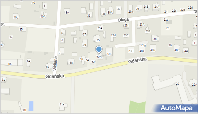 Mikoszewo, Gdańska, 52A, mapa Mikoszewo